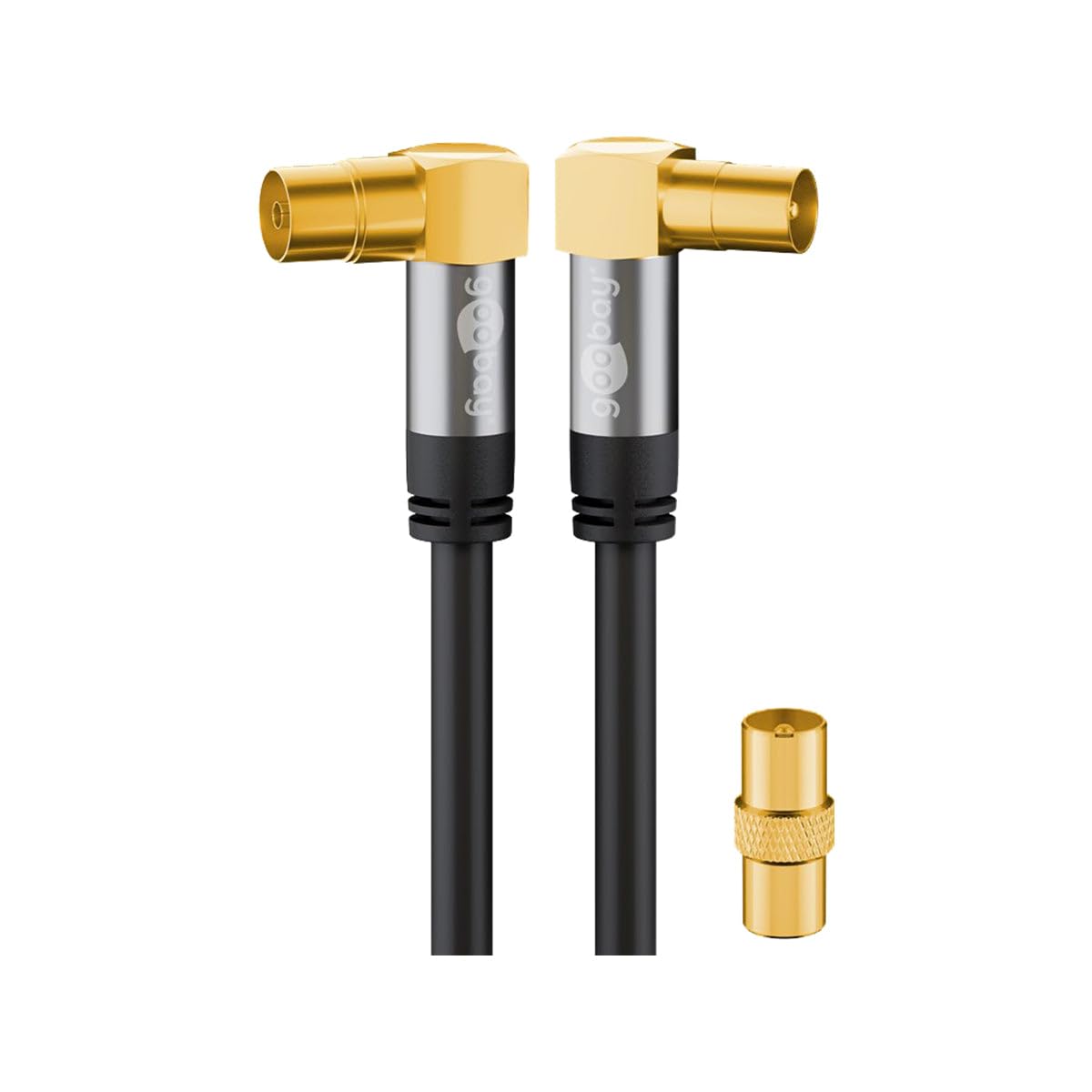 Goobay RJ45 window feed-through Ultra-Slim for laying network connections between window frames - 0,5 m / 71413