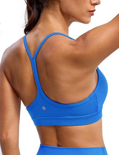 Image of BAYDI Clouduxi Y Back Sports Bra for Women - Padded Racerback Spaghetti Strap Low Impact Workout Yoga Bra, A-C Cups