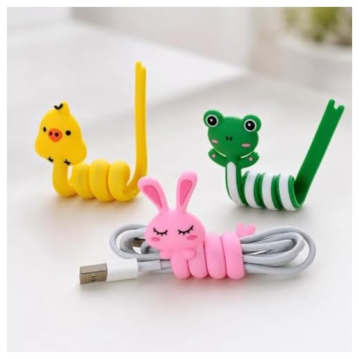 Cute Animal Cable Organizer Set, Cord Ties for Headphones(3)