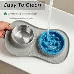 3 in 1 Slow Feeder Dog Bowls & Stainless Steel Food and Water Bowl with Non-Spill Dog Bowl Mat, Anti-Choking Puppy Bowls, Floor Safe & Easy Clean for Large Medium Small Dogs Cats - Image 5