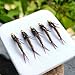 Yiju 5Pcs Fly Stonefly Baits Lifelike with Hook Fishing Jig, Artificial Hard Jig for Salmon, Pike River Perch Catfish