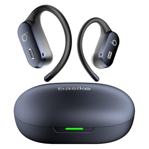 Basike Fone de Ouvido Bluetooth Esportivo 5.4, OWS/TWS Som Estéreo Hi-Fi, ANC e Modo Transparência, Suporta Chamadas de Voz, Resistente a Suor e Respingos, Compatível com Android e iOS – Azul