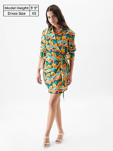 Image of The Souled Store Women TSS Originals: Seaside Bloom Oversized Shirt Dresses