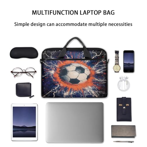 Bolso para portátil con diseño balón de fútbol vintage 15 pulg miniatura 7