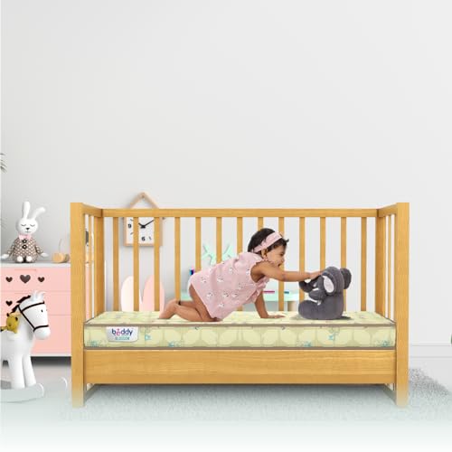 Image of Centuary Mattresses Beddy Blossom,Natural Coir Mattress,Crib Mattress for Baby,SmallMattress for Kids,Firm Mattress for Kids,Baby Cot Mattress | Free Waterproof Protector (140 * 70 * 10 cm)