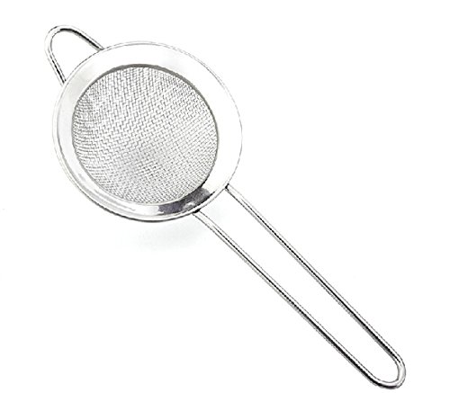 Dexam Colino In Acciaio Inox 10 Cm - Setaccio Fine Maglia Per Farina, Zucchero A Velo, Tè - Manico Lungo E Appoggio - Lavabile In Lavastoviglie - 2