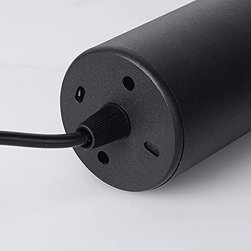 Lustre suspension en aluminium noir mat avec tube LED 10W de 40cm au design contemporain - 6