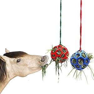 2 Pack Horse Treat Ball Hooi Feeder Toy, Stables Hangings Hooi Feeder Speelgoed Opknoping Feeding Speelgoed Voor Paard Paard Geit Paard Stall Paddock Rest