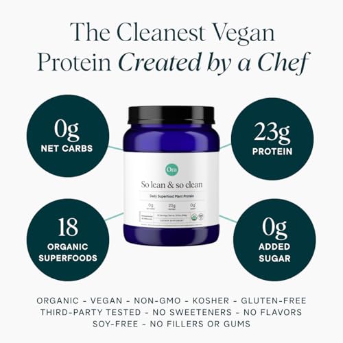 image for Ora Organic Vegan Protein Powder - 23g Plant Based Pea Protein + Super
