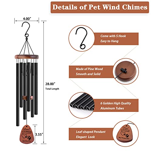 Dog Memorial Gifts, 28" Pet Memorial Wind Chimes, Loss of Dog Sympathy Gift, Pet Loss Passing Away Remembrance Bereavement Gift — view 5