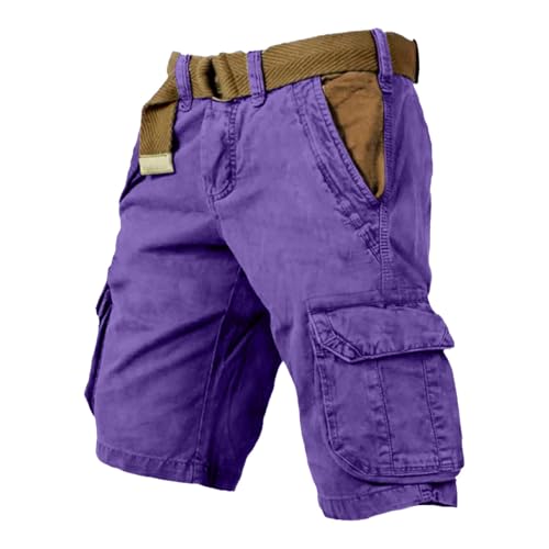 Treillis Militaire Homme, Shorts Et Bermudas Bermuda Short Cargo Homme De Travail Militaire Vetement Coton Grande Taille Ceinture Elastique Pantalon Court avec...