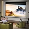 Gecheer Telo Proiettore Motorizzato, Schermo Elettrico 120 Pollici 4K HD 16:9 con Telecomando, 293x193 cm, Bianco, per Casa, Cinema, Ufficio, Esterno