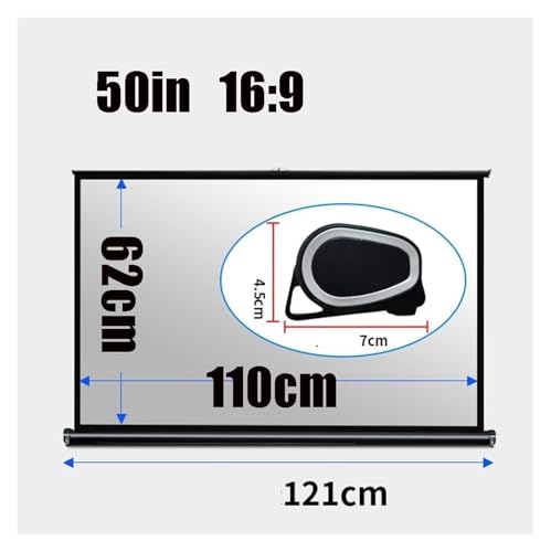 Pantalla de proyección portátil de 50" 16:9 miniatura 7