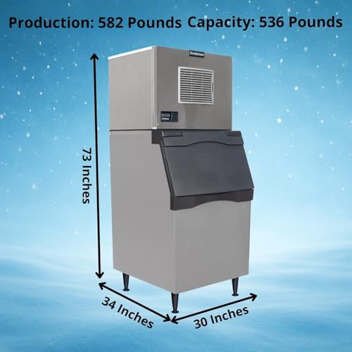Fabricadora de hielo Scotsman Prodigy Elite 582 lb/día 536 lb almacenamiento miniatura 3