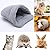 ZISHAN Guinea Pig Bed, Rabbit Bed, Guinea Pig Hideaway, Gray Guinea Pig Beds Soft Guinea Pig Cage, Small Animal Bed for Guinea Pigs, Hamsters, Bunny Rabbits, Kittens