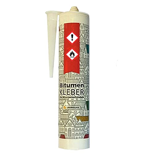 Preisvergleich Produktbild PROFI Dach Dicht Reparatur modifizierter Kaltpolymer Bitumenkleber Kaltkleber Dichtstoff Bitumendichter schwarz Kartusche 310 ml