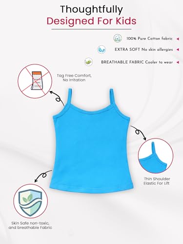 Image of BODYCARE Cotton Pure Cotton Multicolor Vest 100% Regular Fit, for Girls