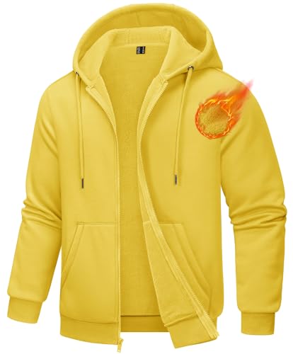 TACVASEN Mens Full Zip Hoodie Fleece Sweatshirt Hoodies Casual