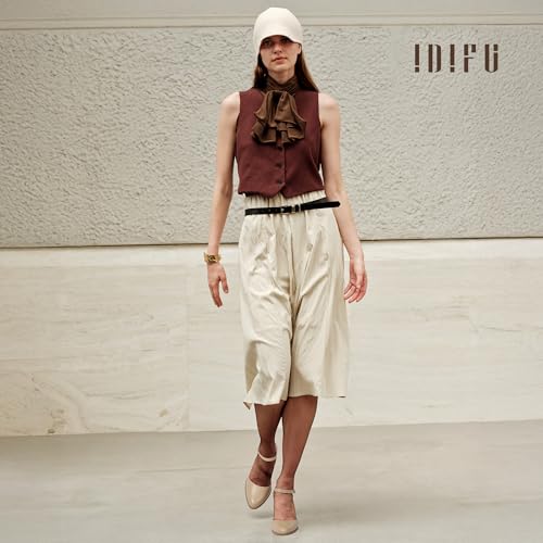 Image of IDIFU IN3 Closed Toe Chunky High Heels Comfortable Dress Shoes for Women