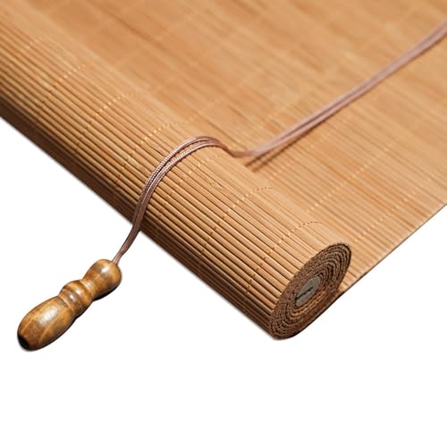 Naturels Store Rideau Bambou Exterieur 45-300cm Occultation à 70% Store Enrouleur Roseau Installation Facile Stores Romains Pour Cuisine/Terrasse/Porche...