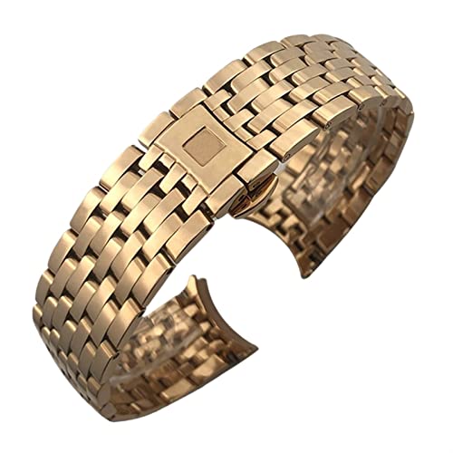Bracelet de montre en acier 316L de 16mm 19mm 20mm avec fermoir pliant courbe