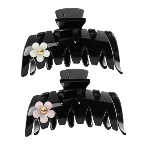 Mikinona 2個ヘアクリップ レディース ファッションヘアピン ポニーテールホルダー 耐久性プラスチック素材 細い髪 太い髪 洗顔 お風呂 料理時 使用可能 持ち運び便利