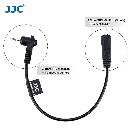 JJC 3.5mm Female to 2.5mm Male Microphone Audio Mic Connecting Adapter Cable for Fuji X100VI X100V X100F X100T X-PRO2 X-T1 X-E3 X-T30II X-T30 X-T20 X-T10 X-PRO3 X-T100 X-E2S X-E2 X-E1 XF10 Camera - Image 2
