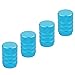 TOMALL Chrome Sky Blue Aluminum Alloy Round Style Tire Valve Stem Caps Compatible with Truck