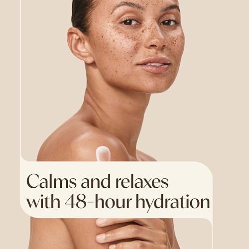 Image of Aveeno Stress Relief Moisturizing Body Lotion, Lavender Scent with Prebiotic Oat for Sensitive Skin, Lightly Scented Lotion with 48-Hour Hydration, Fast Absorbing, Non-Greasy, 18 Fl Oz