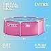 INTEX Metal Frame 8 ft x 30 in Above Ground Pool Set, Round Swimming Pool with Steel Frame