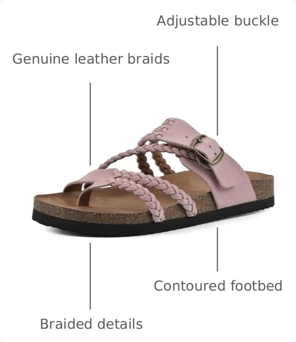 Image of White Mountain Women's Hayleigh Braided Footbed Sandal