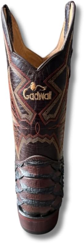 Men's Exotic Pattern Western Cowboy Slip-On Square Toe Boots in Leather-Alex Series Snake, Caiman & Ostrich Styling bota de vaquero para hombre - Image 6