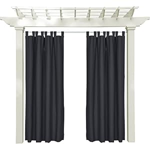 Macochico Extra Long Elegant Waterproof Curtain Panels Outdoor Indoor for Home Decoration Privacy Protection Windproof Heat Insulated for Patio Gazebo Garden Porch Burgundy 84W x 108L (1 Pan