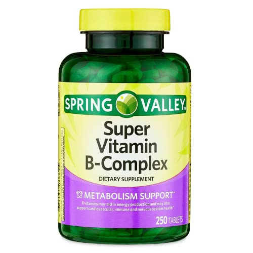 Super B Complex Vitamin Spring Valley 250 Ct (1) Set With Fusion Shop Store Case Week (1) #TOP7