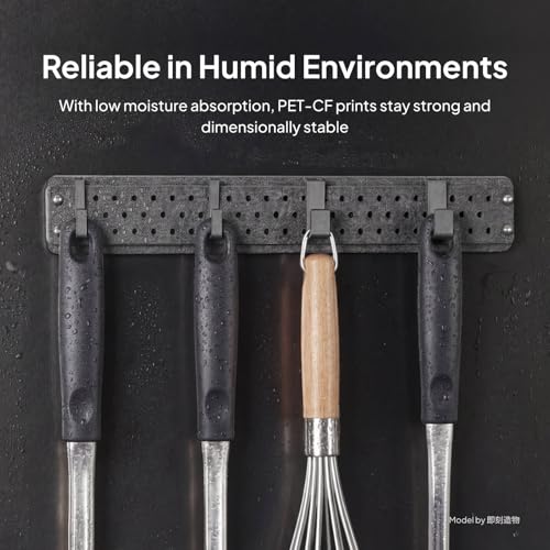 Image of ELEGOO PET-CF Filament 1.75mm Black 0.5KG, High Stiffness & Heat-Resistant Carbon Fiber PET 3D Printer Filament, Stable Printing & Moisture Resistant, 500g Spool