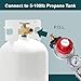 GASPRO High Pressure Propane Regulator with 12FT Braided Hose, 30-PSI High Flow Propane Regulator with Gauge, Fit for Forge, Fire Pit and More