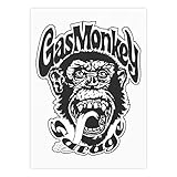 ステッカー ガスモンキーガレージ (3) シール 防水 おしゃれ 人気 周辺 ノートパソコン パソコン スノボ スケートボード 荷物 スーツケース ギター 水筒 スマホケース スケボー カー 自転車 バイク ヘルメットなど用 萌えグッズ