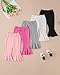 Aura Vane Baby Girl Pants 5 Pack 18-24 Months Toddler Girl Pants Leggings Black Pink White Grey Rose Red Elastic Bow Bell Bottoms for Baby Girls