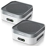 TDBYWAE Air Purifier 2 Pack for Bedroom Up to 1200 ft², H13 True HEPA Air Purifier for Pets Dust Dander Pollen Odor Smoke, with New Quiet Wind Wheel System, for Desk/Car/Travel