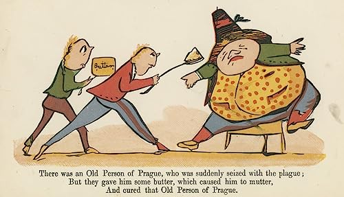 Tableau Il y avait une personne âgée de Prague Edward Lear Rompre Monotonie Mur Murale 60x90
