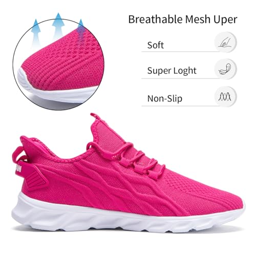 Image of DLWKIPV Womens Walking Shoes Slip On Sneakers Tennis Shoes Running Sport Workout Gym Shoes Athletic Non Slip Lightweight Breathable Fashion Casual Shoes for Travel Work
