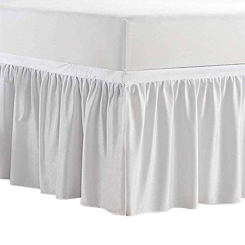 Dorm Room Bed Skirt-Dorm Bed Skirt,Extended Dorm Bed Skirt-Long Bed Skirt Dorm-Extra Long Dorm Room Bed Skirt-College Dorm Bed Skirt,100% Microfiber-White Solid -Twin-Xl /32" Drop #TOP4
