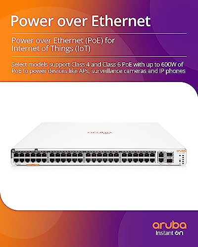 Image of HPE Networking Instant On Switch Series 1960 12-Port mGig Smart-Managed Layer 2+ Ethernet Switch with PoE 480W | 8X 1G, 4X 2.5G | 2X 10GBase-T, 2X SFP+ | Stackable | US Cord (S0F35A#ABA)