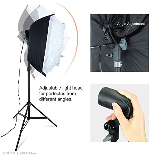 Linco Lincostore Photo Studio Lighting Led Lights Softbox With Boom Arm Kit Am246 #TOP1