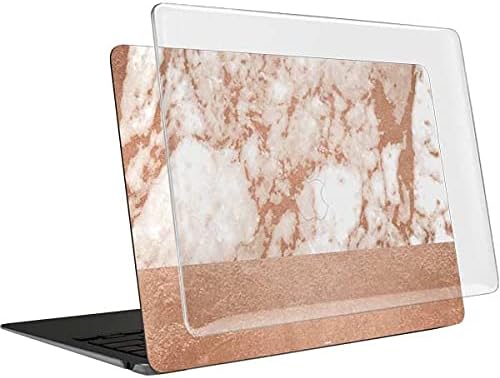 Skinit Case + Skin Compatible with MacBook Air 13in M1 (2021) Originally Designed White Rose Gold Marble Design