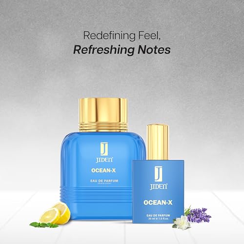 Image of JIDEN Luxury Ocean-X Eau De Parfum For Man Fresh Aqua Long Lasting with Seawater,Mint,Lemon Top Notes | Perfume For Men, 30ml - Valentine Gift for Boyfriend | Valentine Gift for Husband