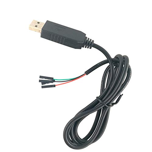 1 cable adaptador de 4 pines USB a TTL Serial de 3,3 V, señal TX RX de 0,12 pulgadas, paso hembra, PL2303, chip prolífico, Windows 10, 8, 7, XP Vista (1 m)