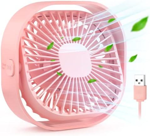 Desk Small USB Table Fan:Small Desk USB Fan, Mini Portable Table Fan, 4" Desktop Fan 3 Speeds,Quiet Operation, 360° Rotate, USB Powered Cooling Fan, Little Personal Table Fan for Office Home Gift