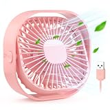 Desk Small USB Table Fan:Small Desk USB Fan, Mini Portable Table Fan, 4" Desktop Fan 3 Speeds,Quiet