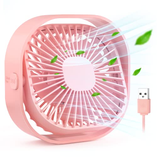 Desk Small Usb Table Fan:small Desk Usb Fan, Mini Portable Table Fan, 4" Desktop Fan 3 Speeds,Quiet Operation, 360° Rotate, Usb Powered Cooling Fan, Little Personal Table Fan For Office Home Gift #TOP3